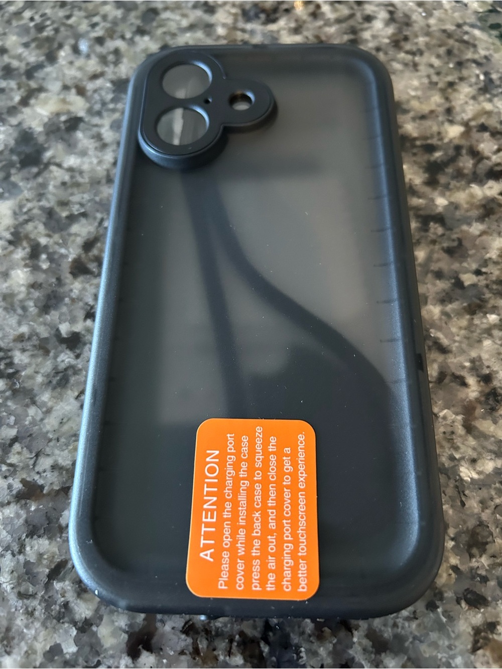 Black Transparent Camera-Protective iPhone 17 Case - Waterproof